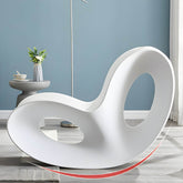 Contemporary plastic and acrylic rocking accent chair with modern design